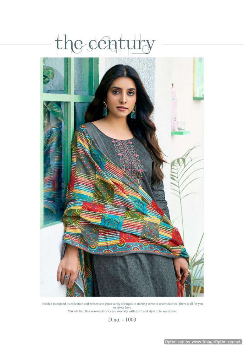 Saanvi Romani Cambric Cotton Printed Dress Material Wholesale catalog