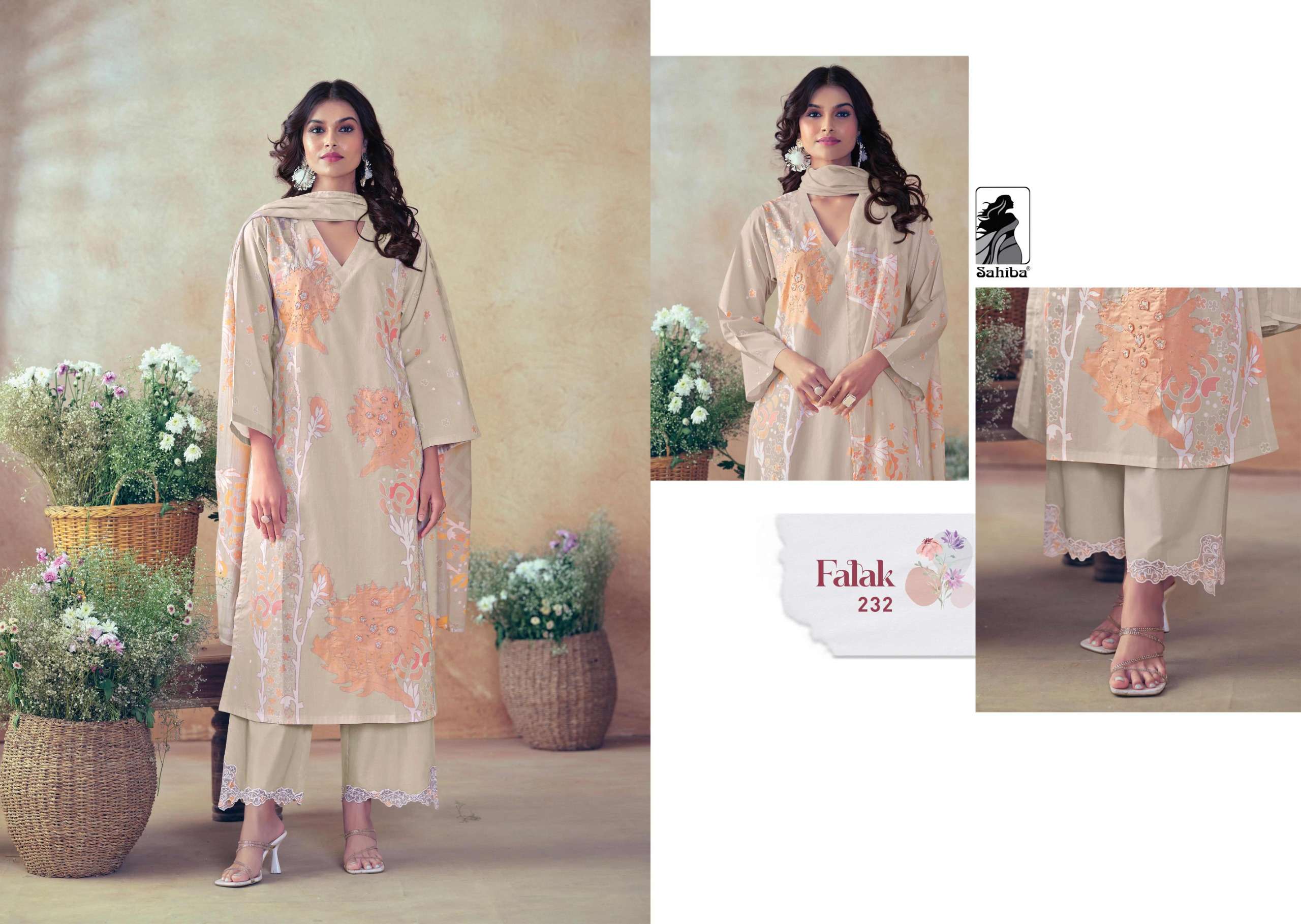 Sahiba FALAK Dress Material Wholesale catalog