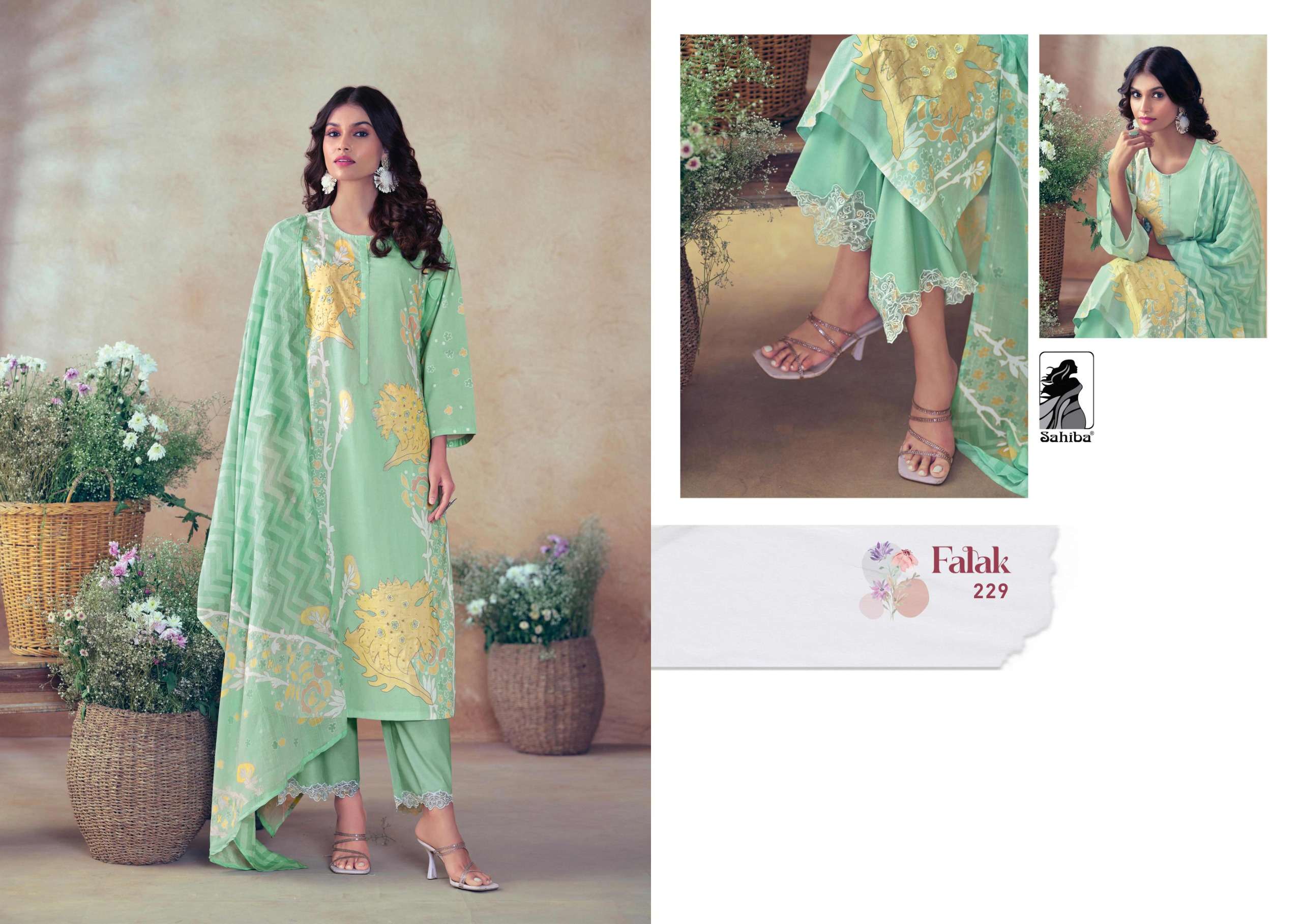Sahiba FALAK Dress Material Wholesale catalog