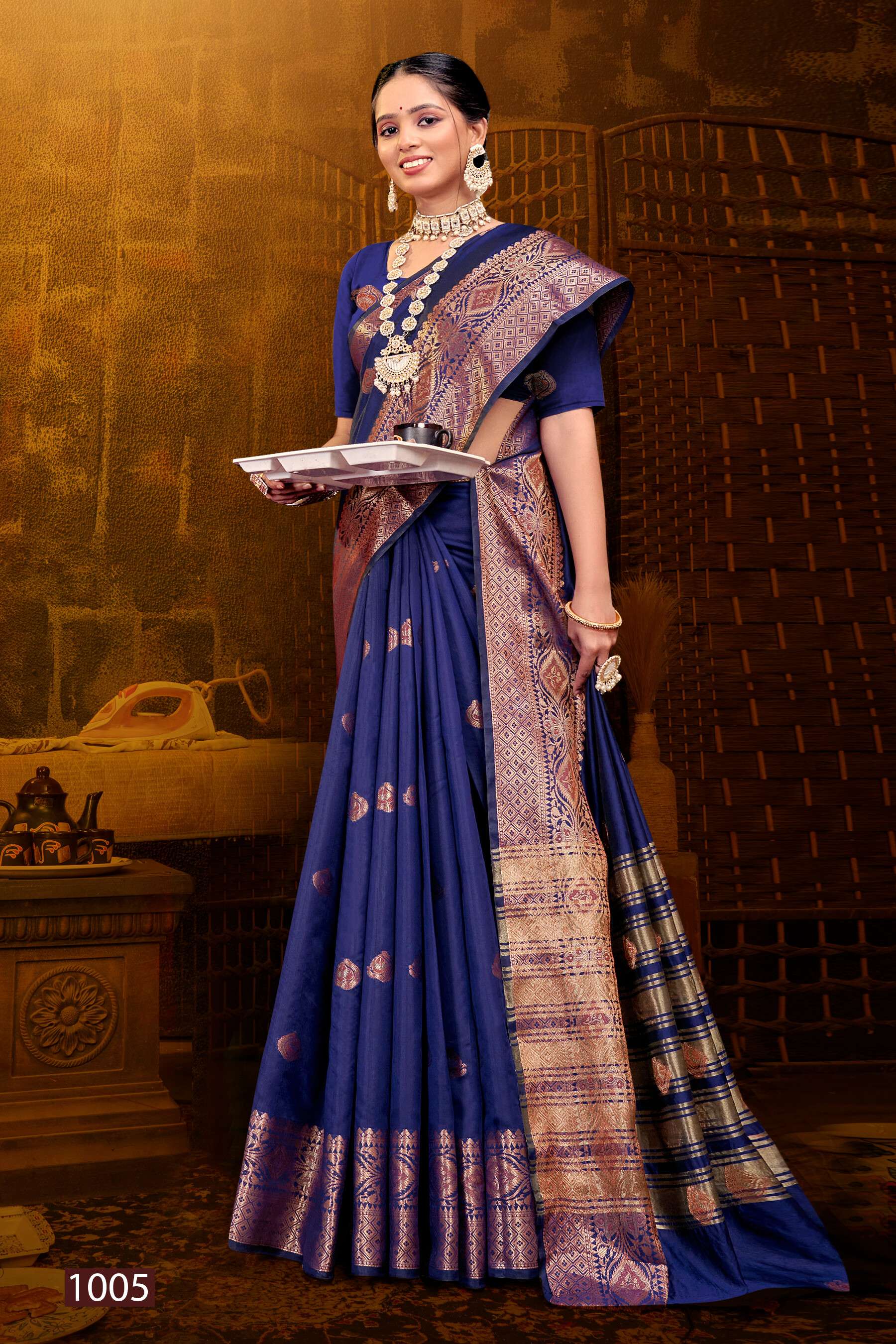 Saroj Jannat Vol.2 Soft silk saree chit pallu Saree Wholesale catalog    