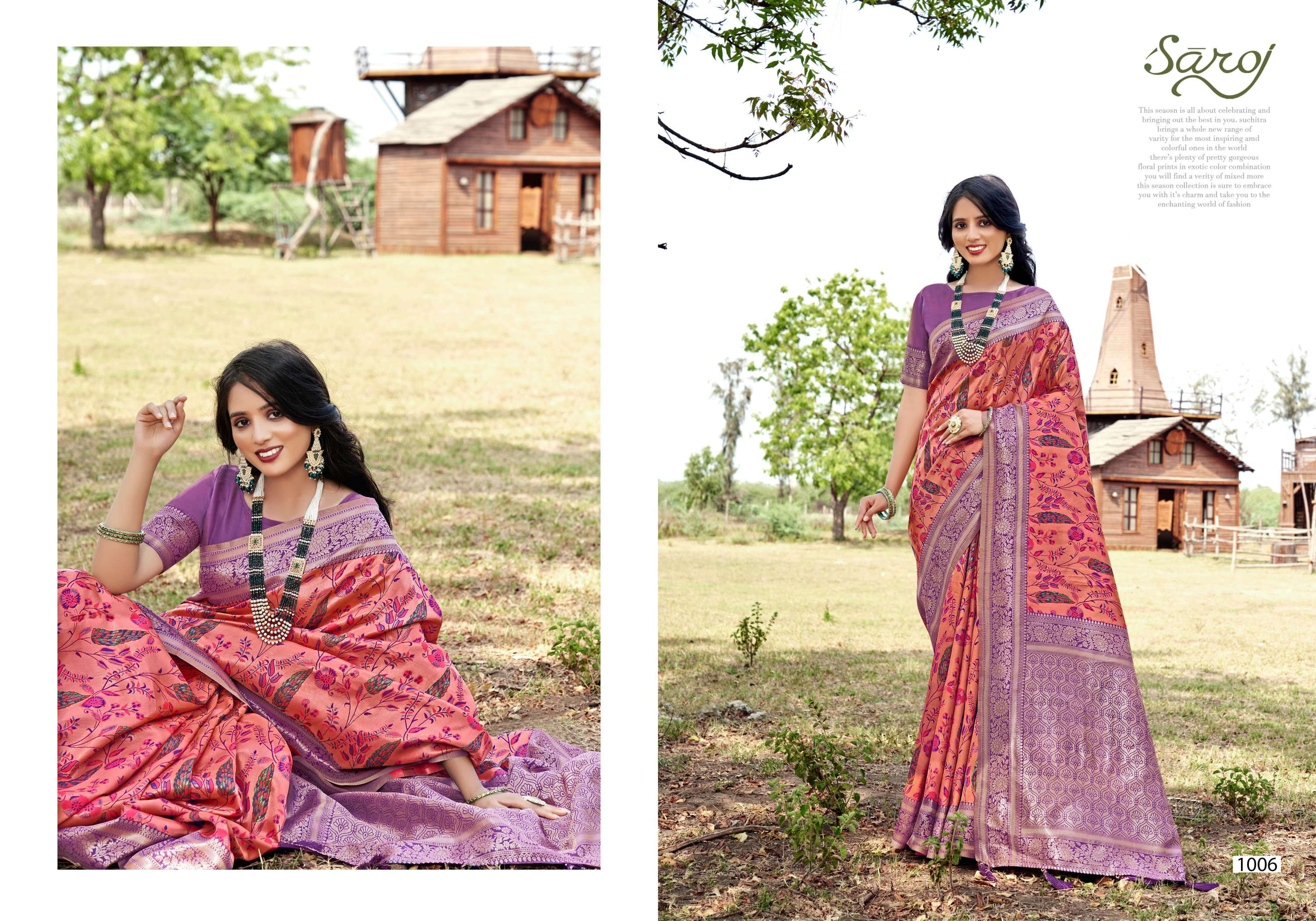 Saroj Nirmaya Vol.4 Soft silk saree rich pallu Saree Wholesale catalog    