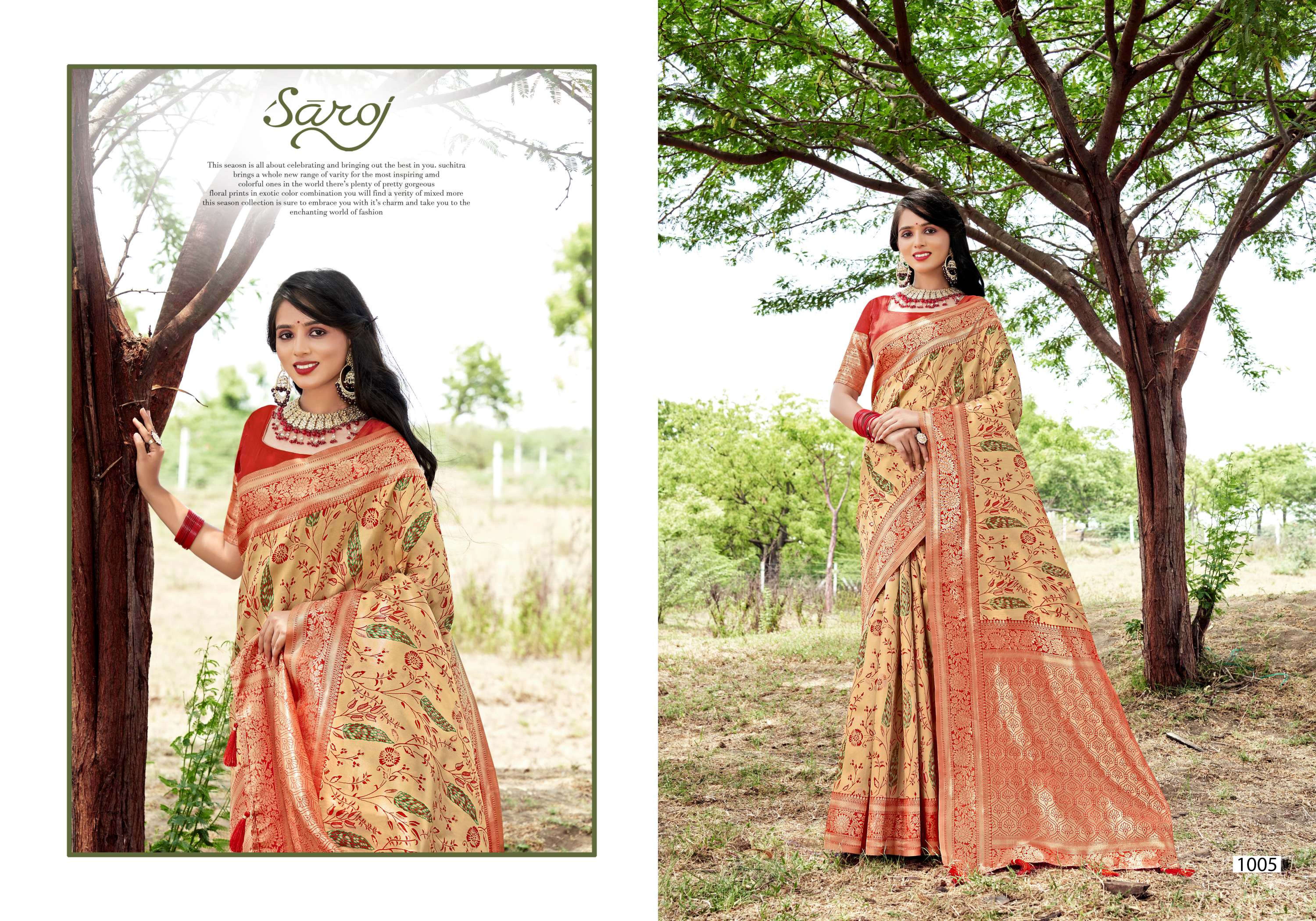 Saroj Nirmaya Vol.4 Soft silk saree rich pallu Saree Wholesale catalog    