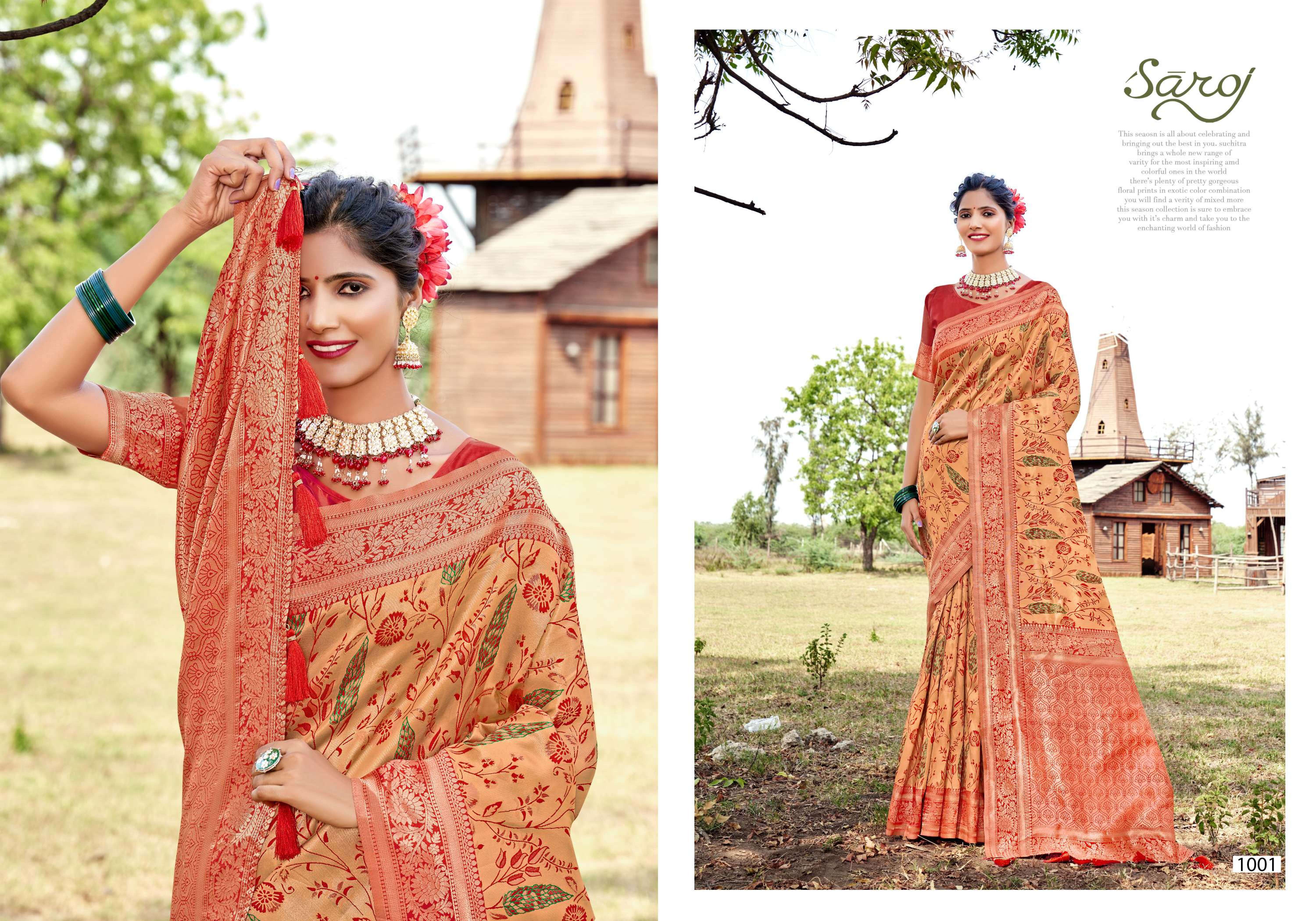 Saroj Nirmaya Vol.4 Soft silk saree rich pallu Saree Wholesale catalog    