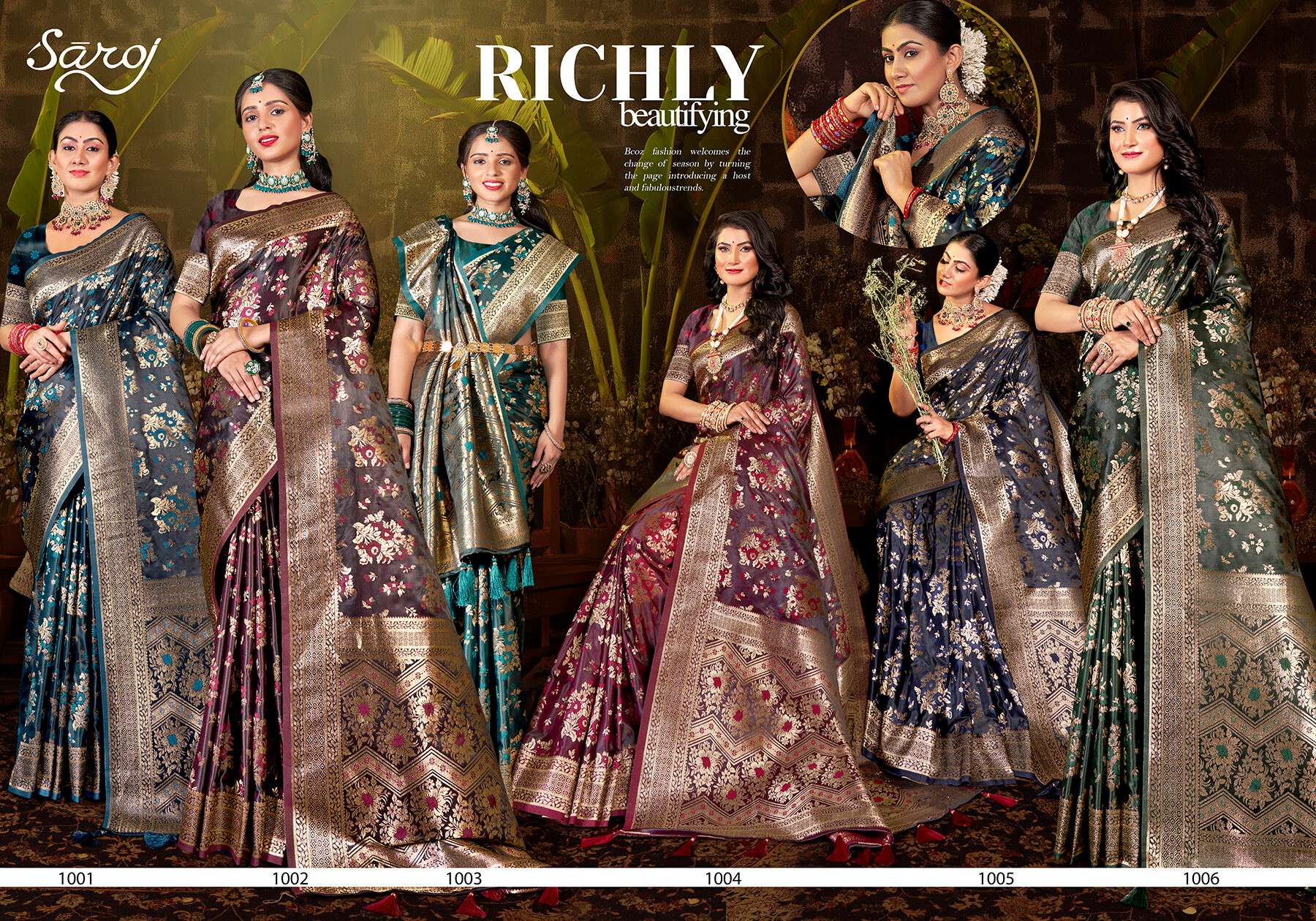 Saroj Royal Queen Vol.3 Satin 50*600 Silk Saree Wholesale catalog    