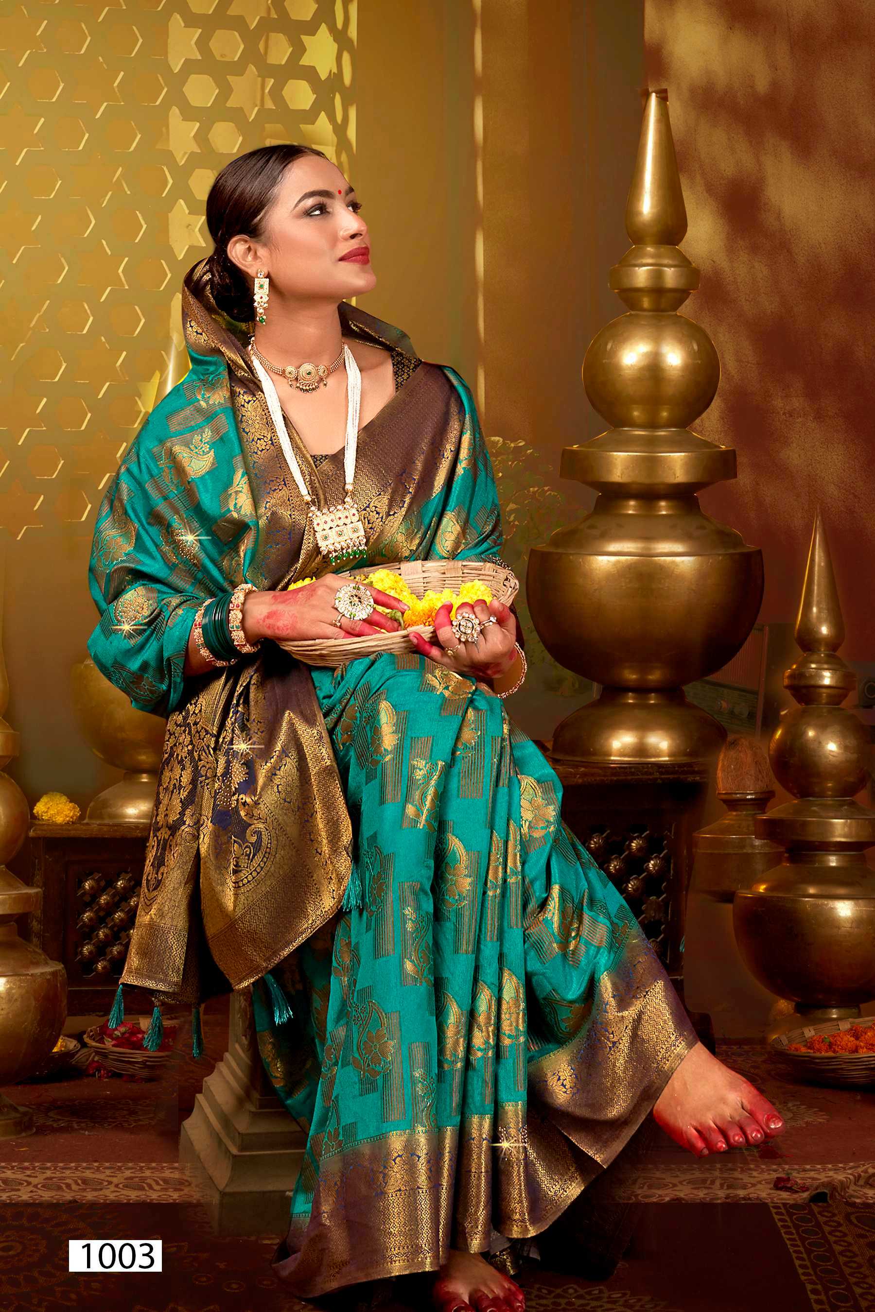 Saroj Tanak Tara Vol.2 Soft dolla silk with heavy swarovski work rich pallu saree Wholesale catalog    