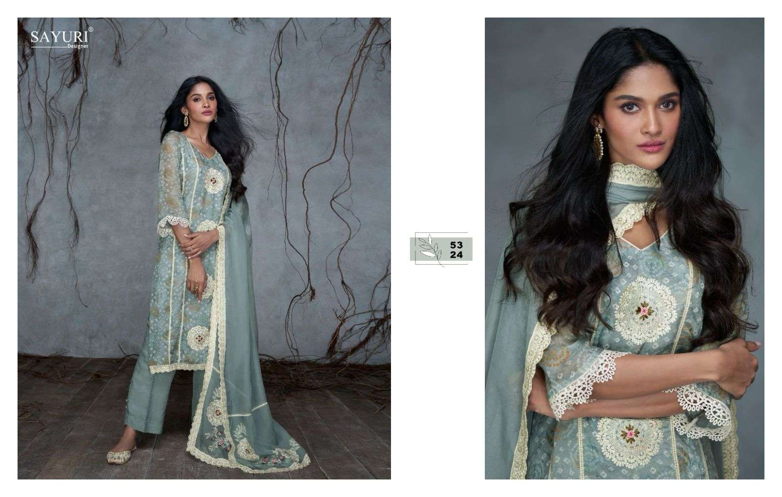 Sayuri Nusrat Organza Silk Salwar Kameez Wholesale catalog