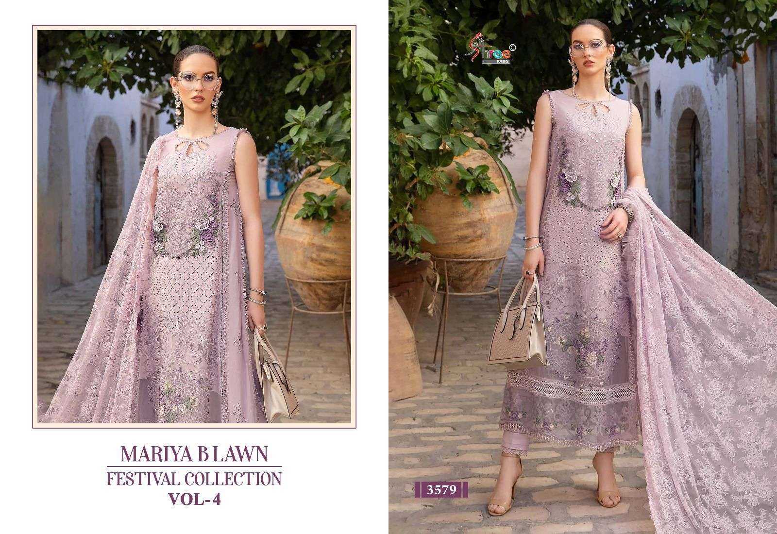 Shree Mariya B Lawn Festival Vol 4 Cotton Dupatta Pakistani Suits Wholesale catalog