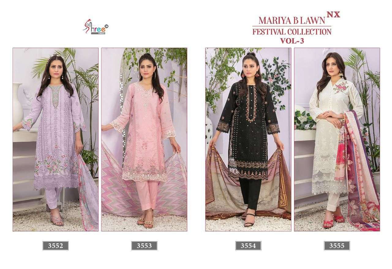 Shree Mariya B Vol 3 Nx Cotton Dupatta Pakistani Suits Wholesale catalog