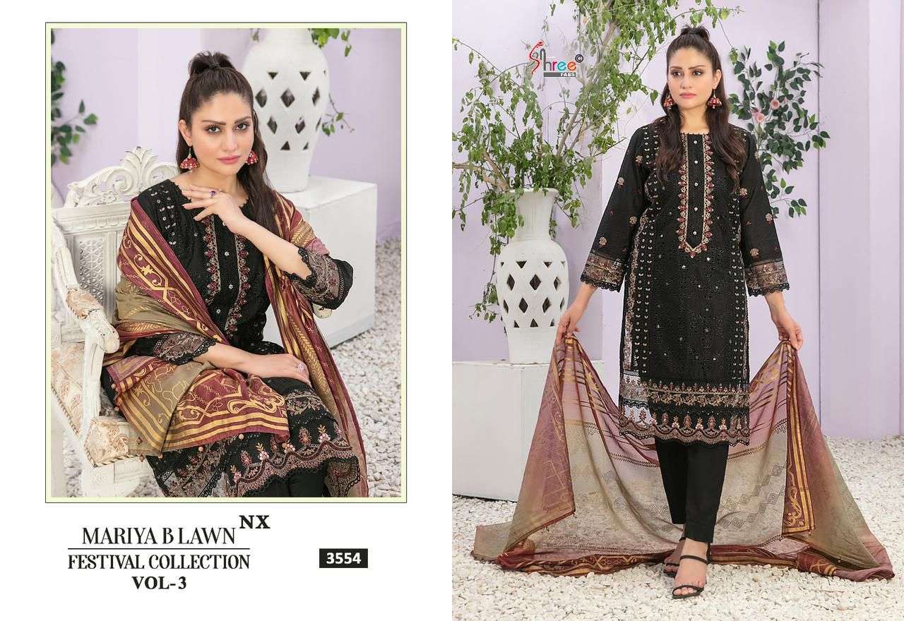 Shree Mariya B Vol 3 Nx Cotton Dupatta Pakistani Suits Wholesale catalog