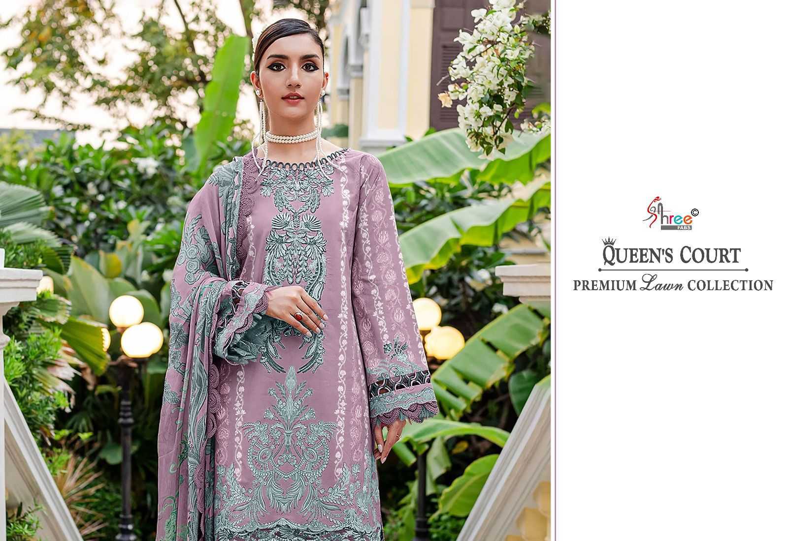 Shree Queens Court Premium Chiffon Dupatta Pakistani Suits Wholesale catalog