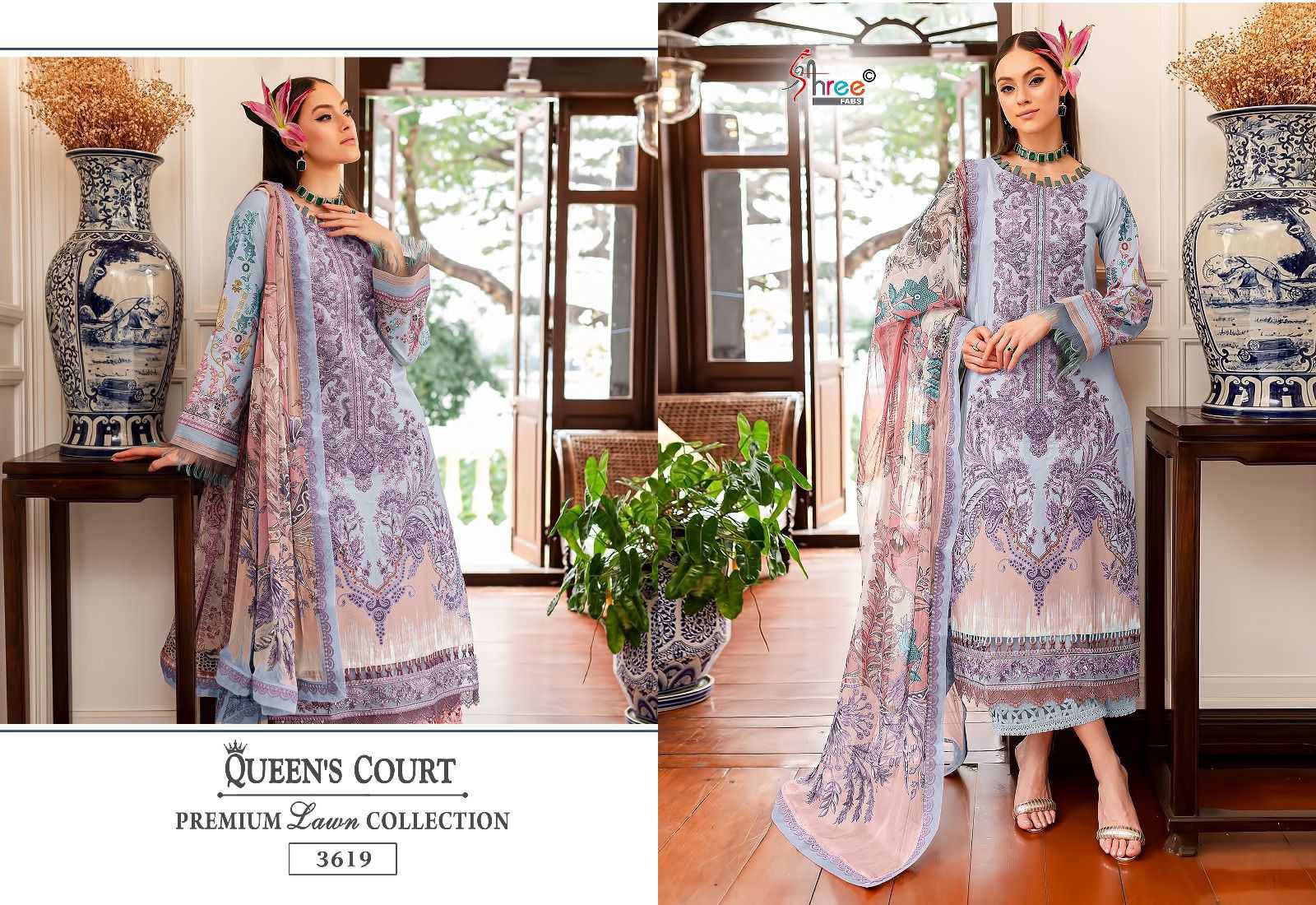 Shree Queens Court Premium Chiffon Dupatta Pakistani Suits Wholesale catalog