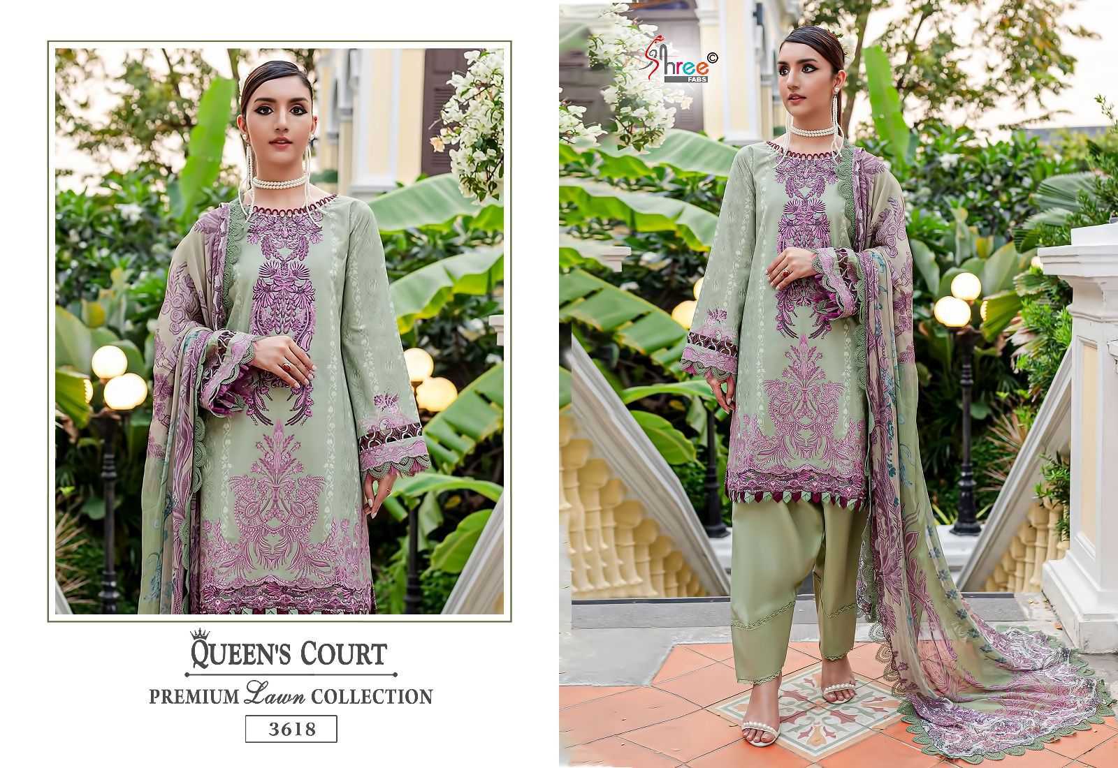 Shree Queens Court Premium Chiffon Dupatta Pakistani Suits Wholesale catalog
