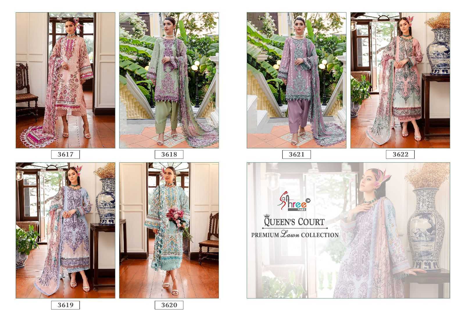 Shree Queens Court Premium Chiffon Dupatta Pakistani Suits Wholesale catalog