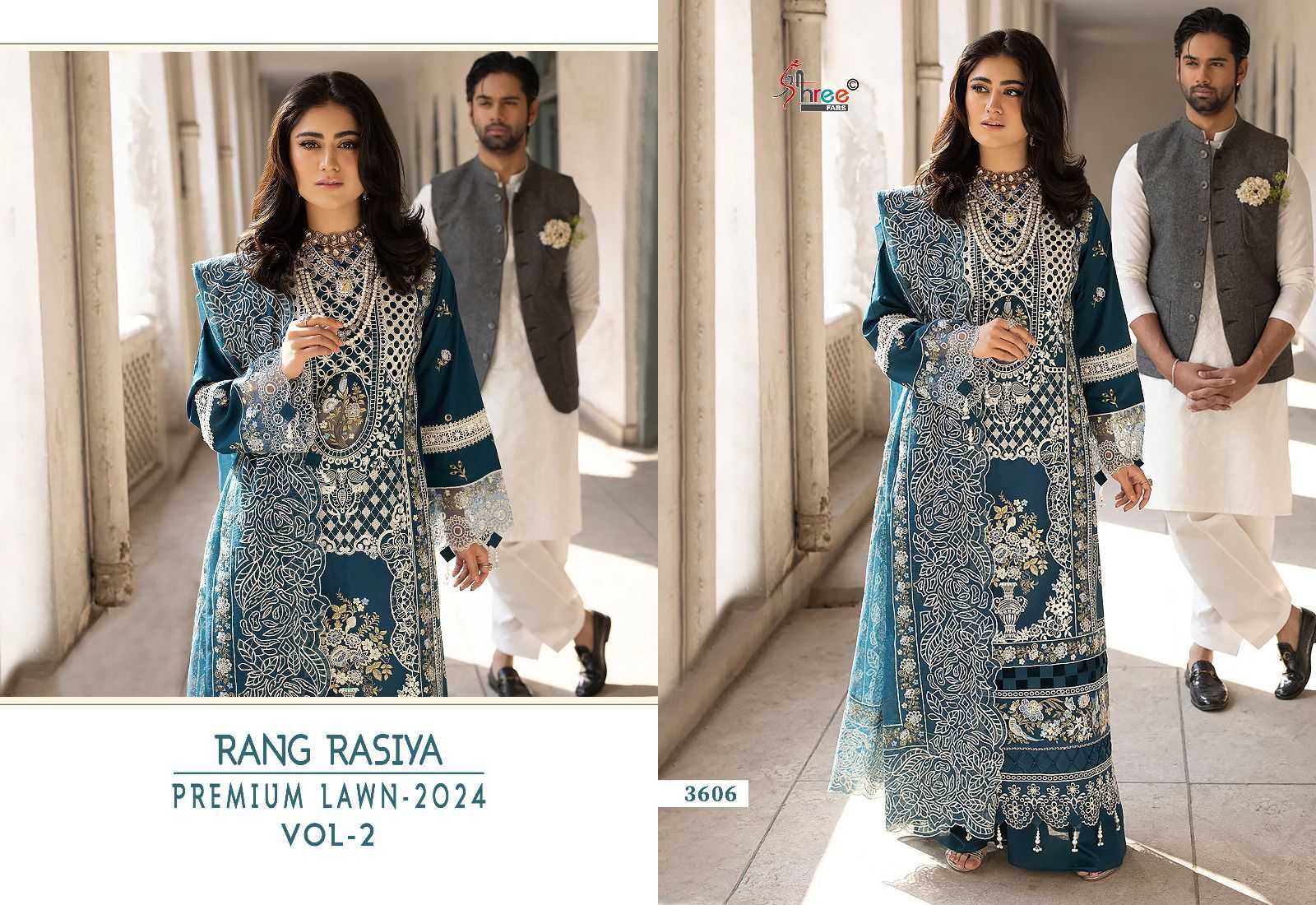 Shree Rang Rasiya Premium Lawn Vol 2 Cotton Dupatta Salwar Kameez Wholesale catalog