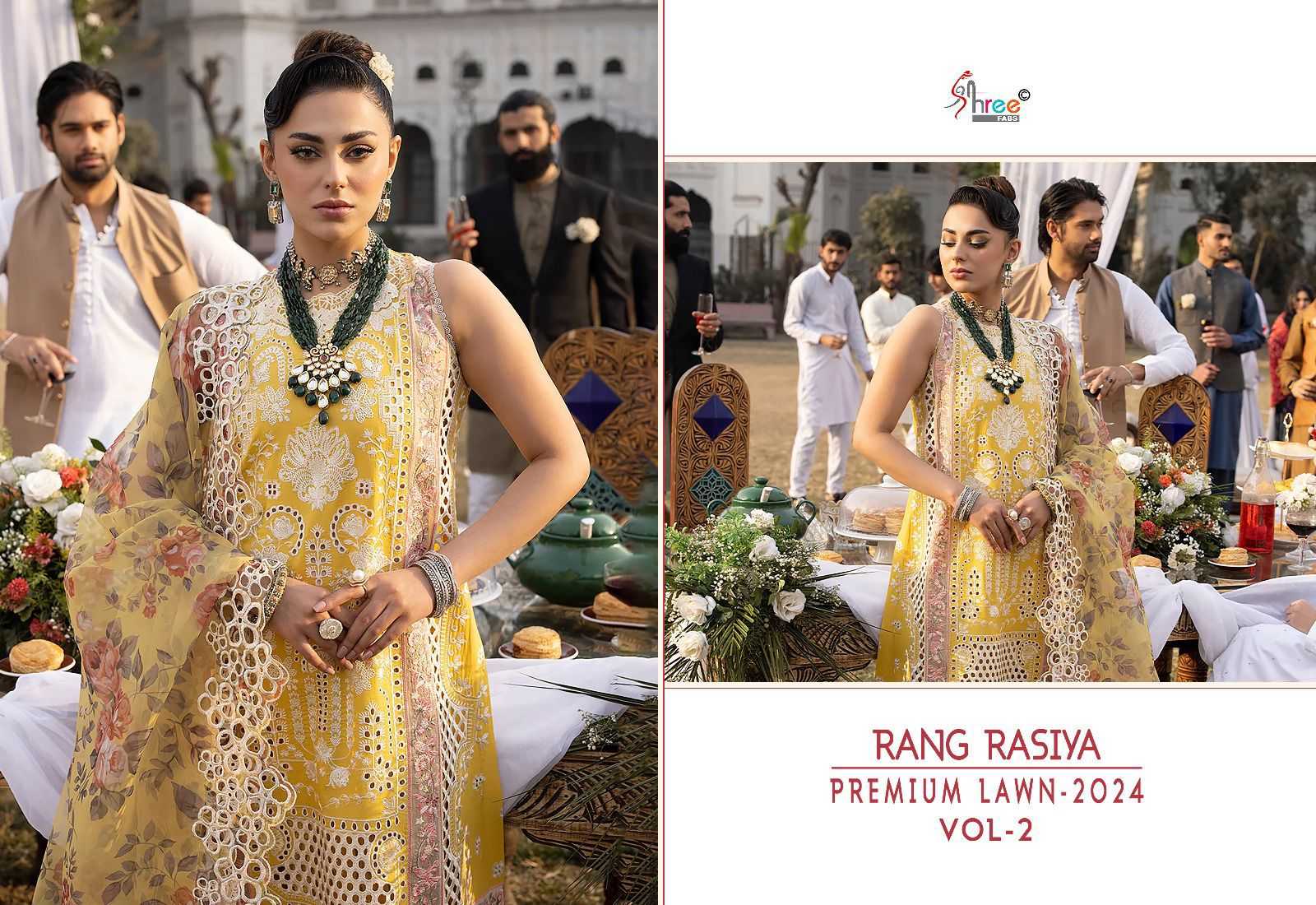 Shree Rang Rasiya Premium Lawn Vol 2 Cotton Dupatta Salwar Kameez Wholesale catalog
