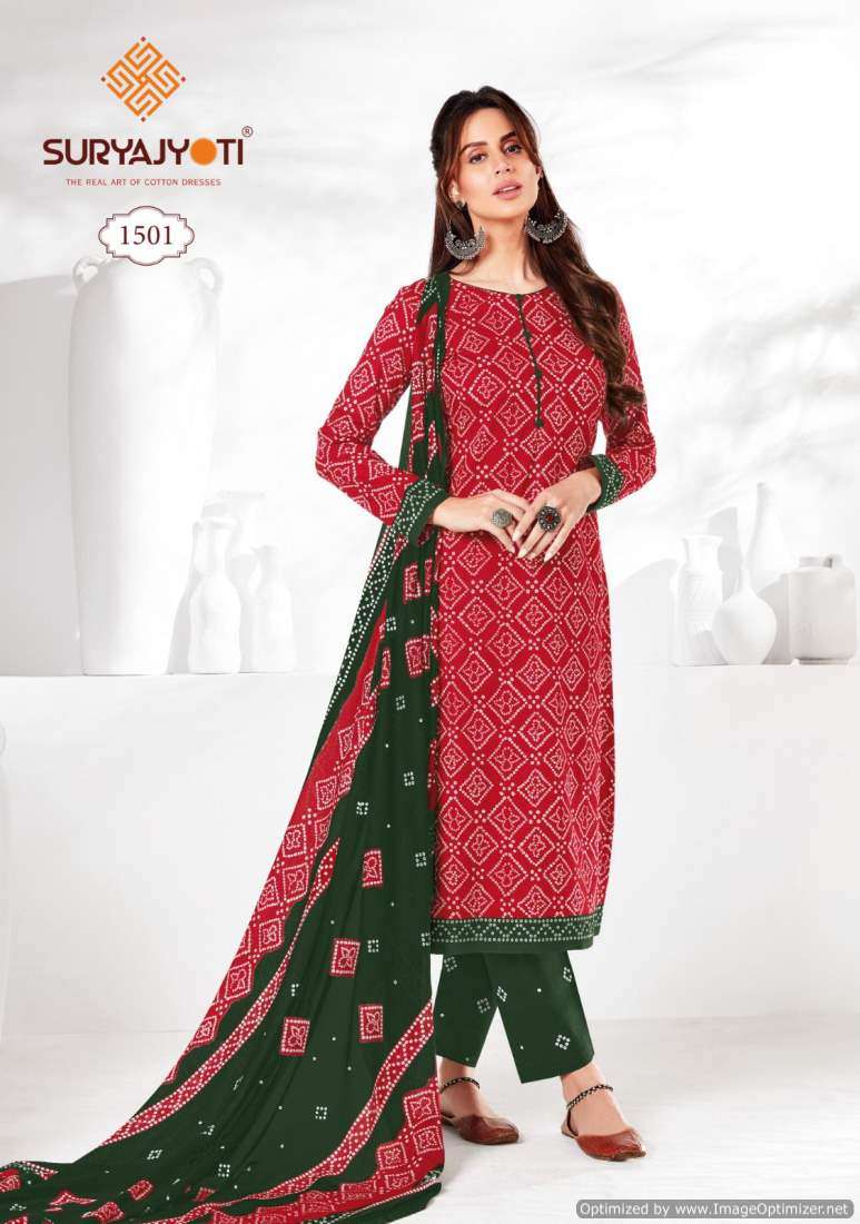 Suryajyoti Bandhani Vol-15 – Dress Material - Wholesale Catalog