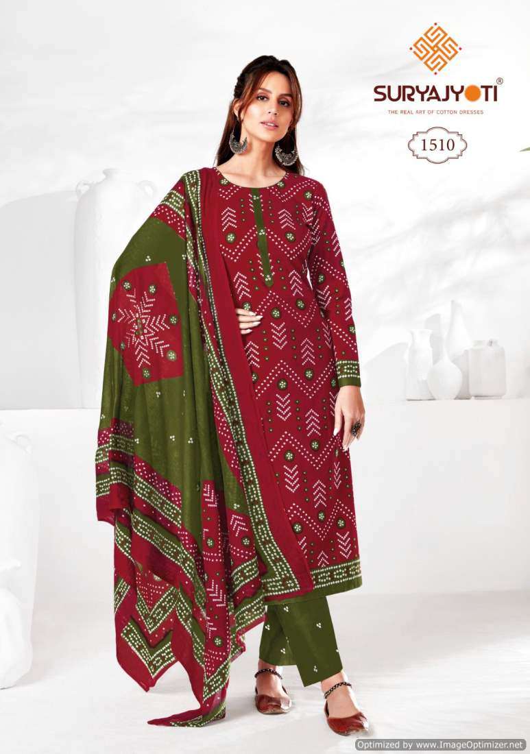 Suryajyoti Bandhani Vol-15 – Dress Material - Wholesale Catalog