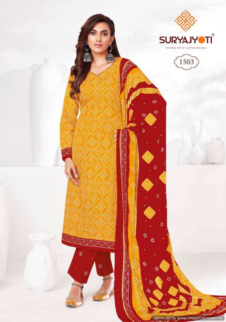 Suryajyoti Bandhani Vol-15 – Dress Material - Wholesale Catalog