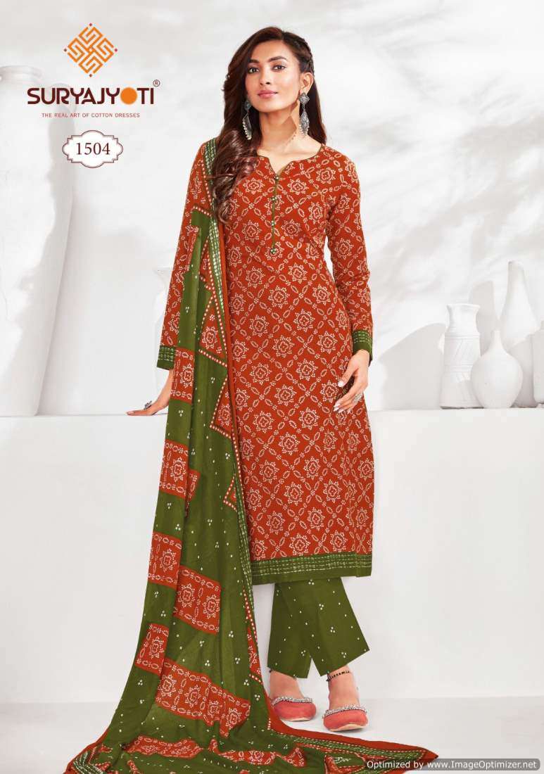 Suryajyoti Bandhani Vol-15 – Dress Material - Wholesale Catalog