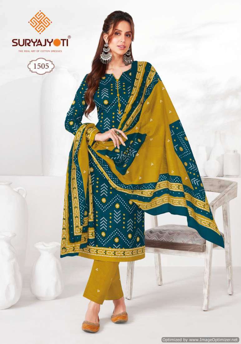 Suryajyoti Bandhani Vol-15 – Dress Material - Wholesale Catalog