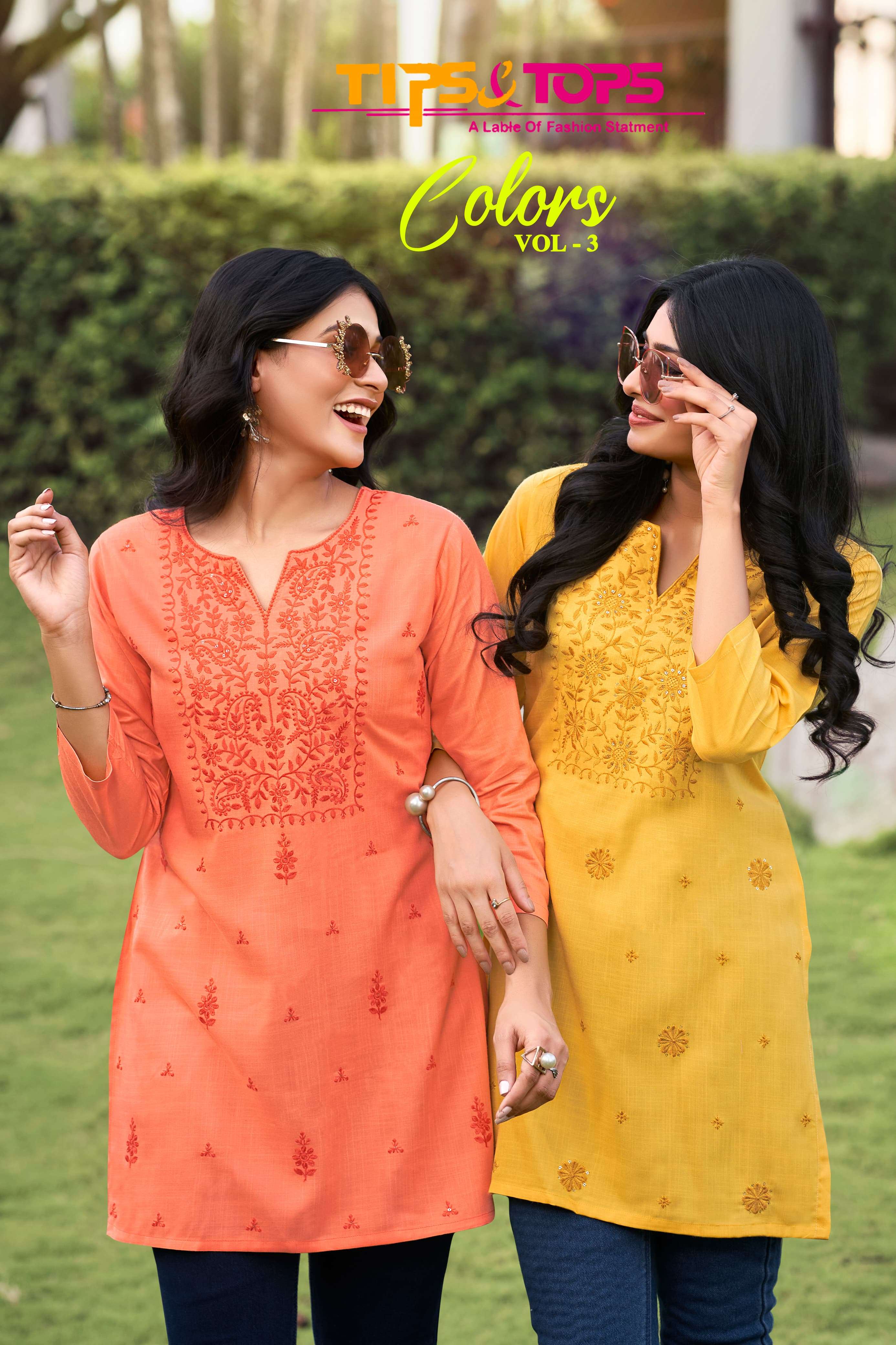 TIPS & TOPS COLORS VOL 03 Kurti Wholesale catalog