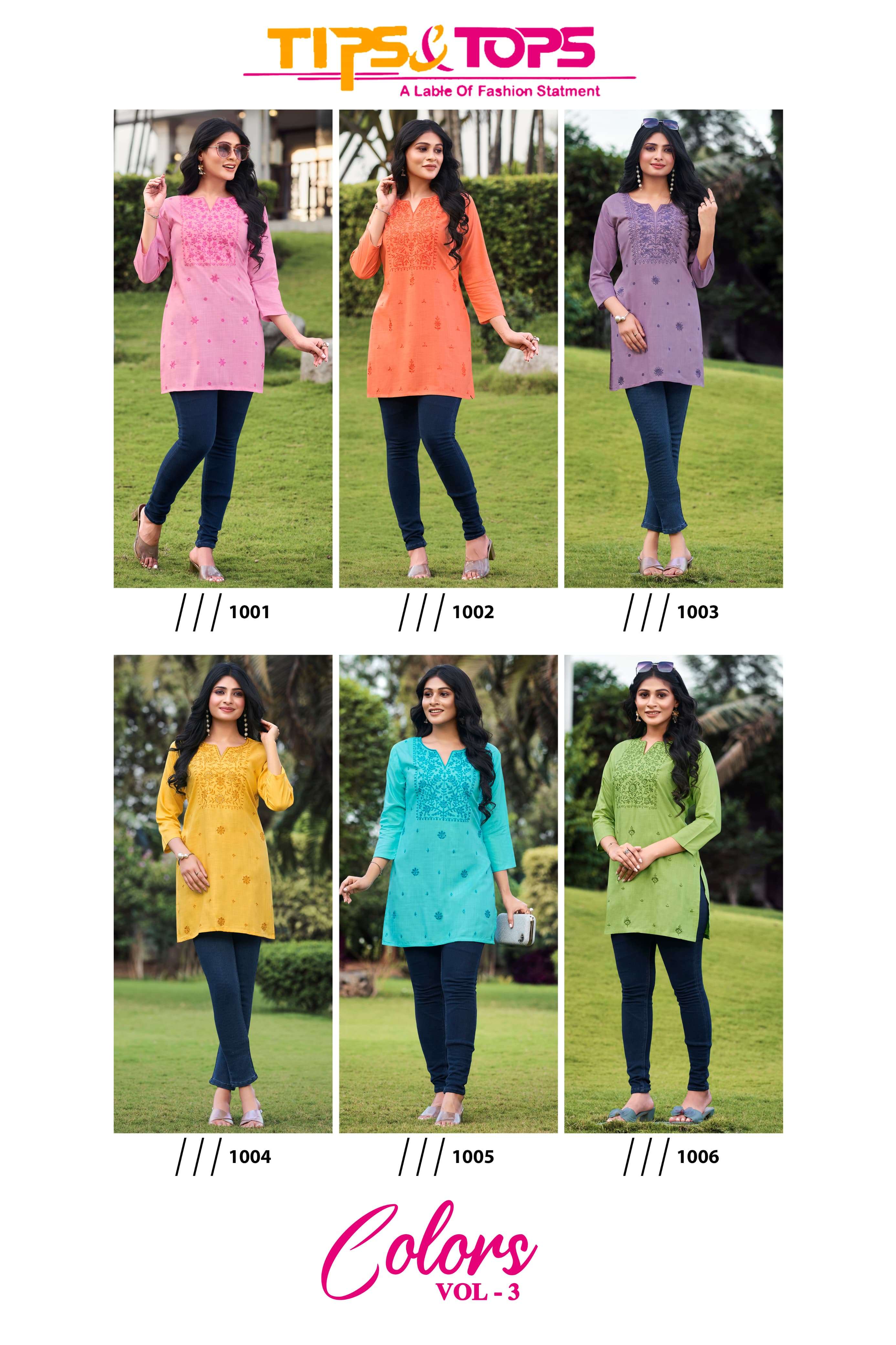 TIPS & TOPS COLORS VOL 03 Kurti Wholesale catalog