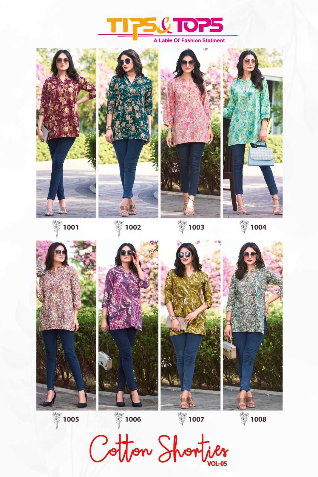 TIPS & TOPS COTTON SHORTIES Vol 05 Kurti Wholesale catalog