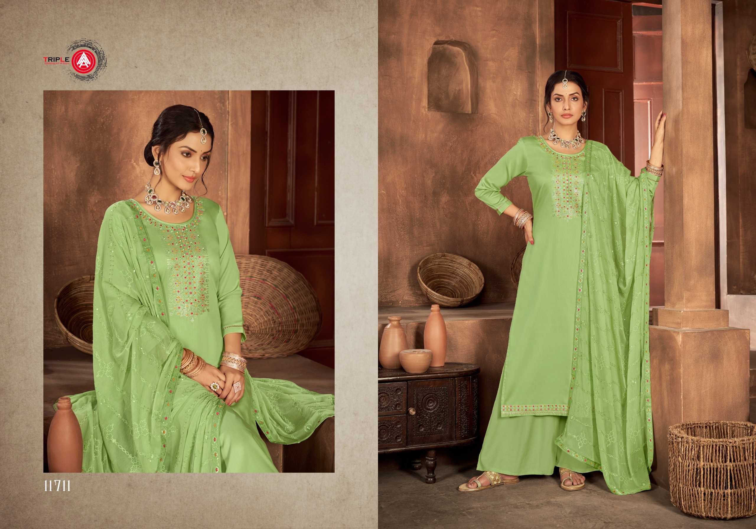 Triple Aaa Kaara Vol 8 Jam Silk Designer Salwar Kameez Wholesale catalog