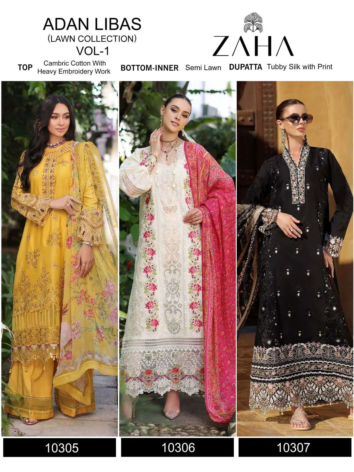 Zaha Adan Libas Vol 1 Salwar Kameez Wholesale catalog