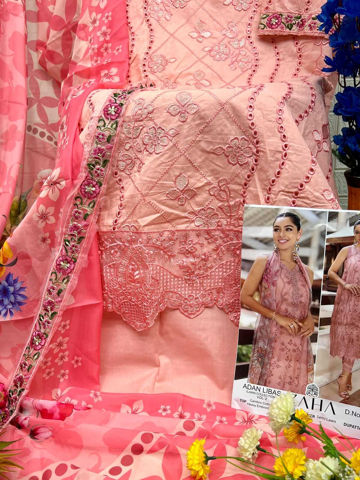 Zaha Adan Libas Vol 2 Cotton Embroidered Salwar Kameez Wholesale catalog