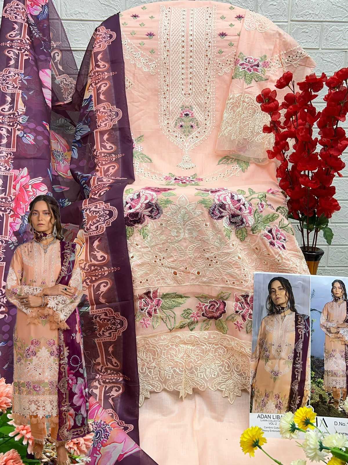 Zaha Adan Libas Vol 2 Cotton Embroidered Salwar Kameez Wholesale catalog