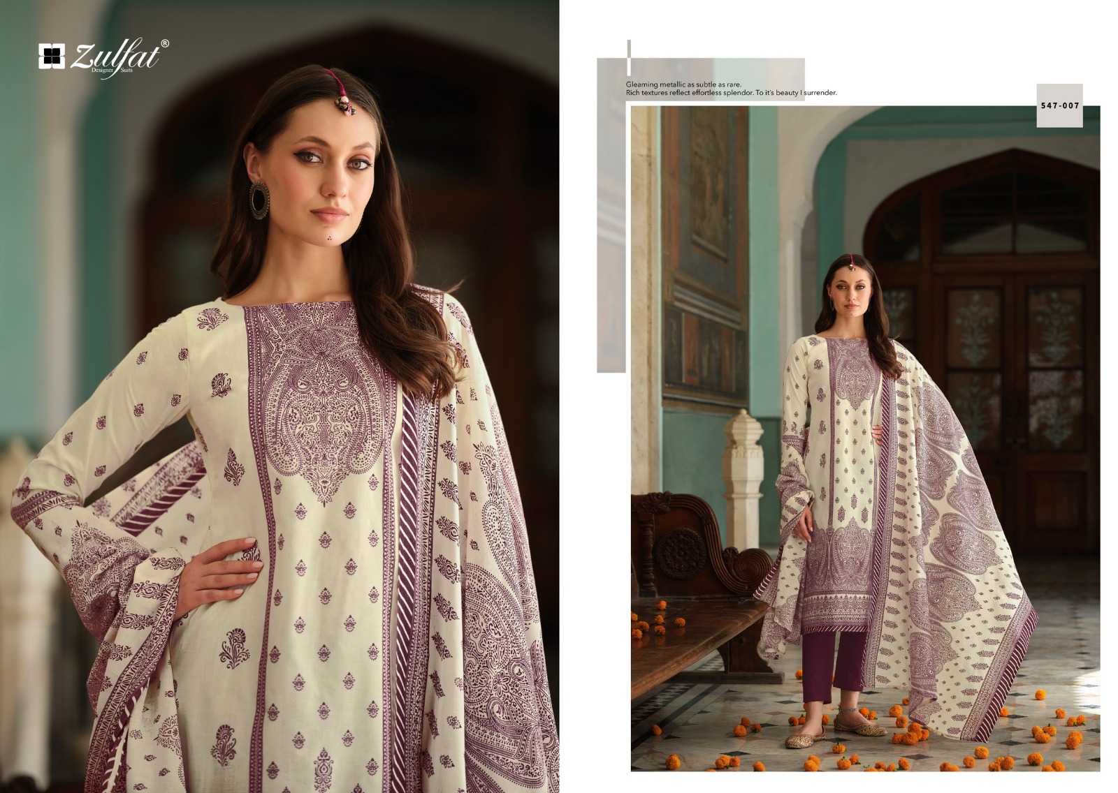 Zulfat Zohra Cotton Printed Designer Dress Material Wholesale catalog