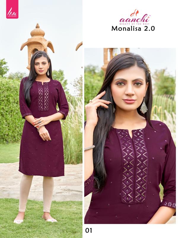 Aanchi MONALISA Kurti Wholesale catalog