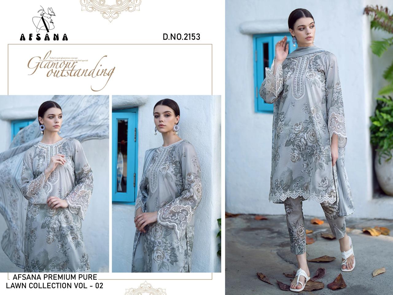 AFSANA Karachi LAWN 02 Salwar Kameez Wholesale catalog
