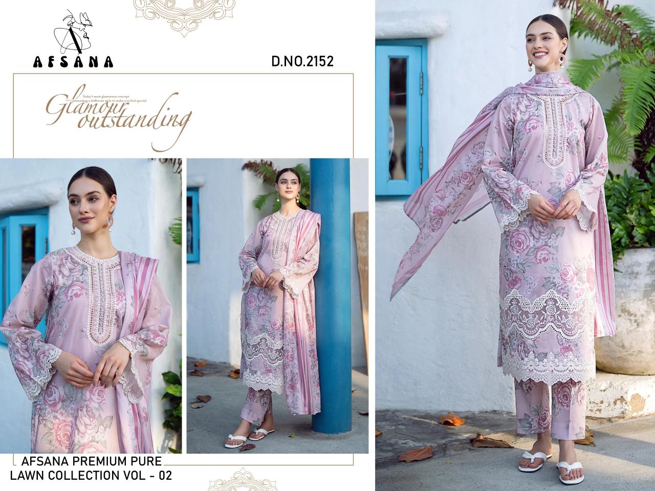 AFSANA Karachi LAWN 02 Salwar Kameez Wholesale catalog