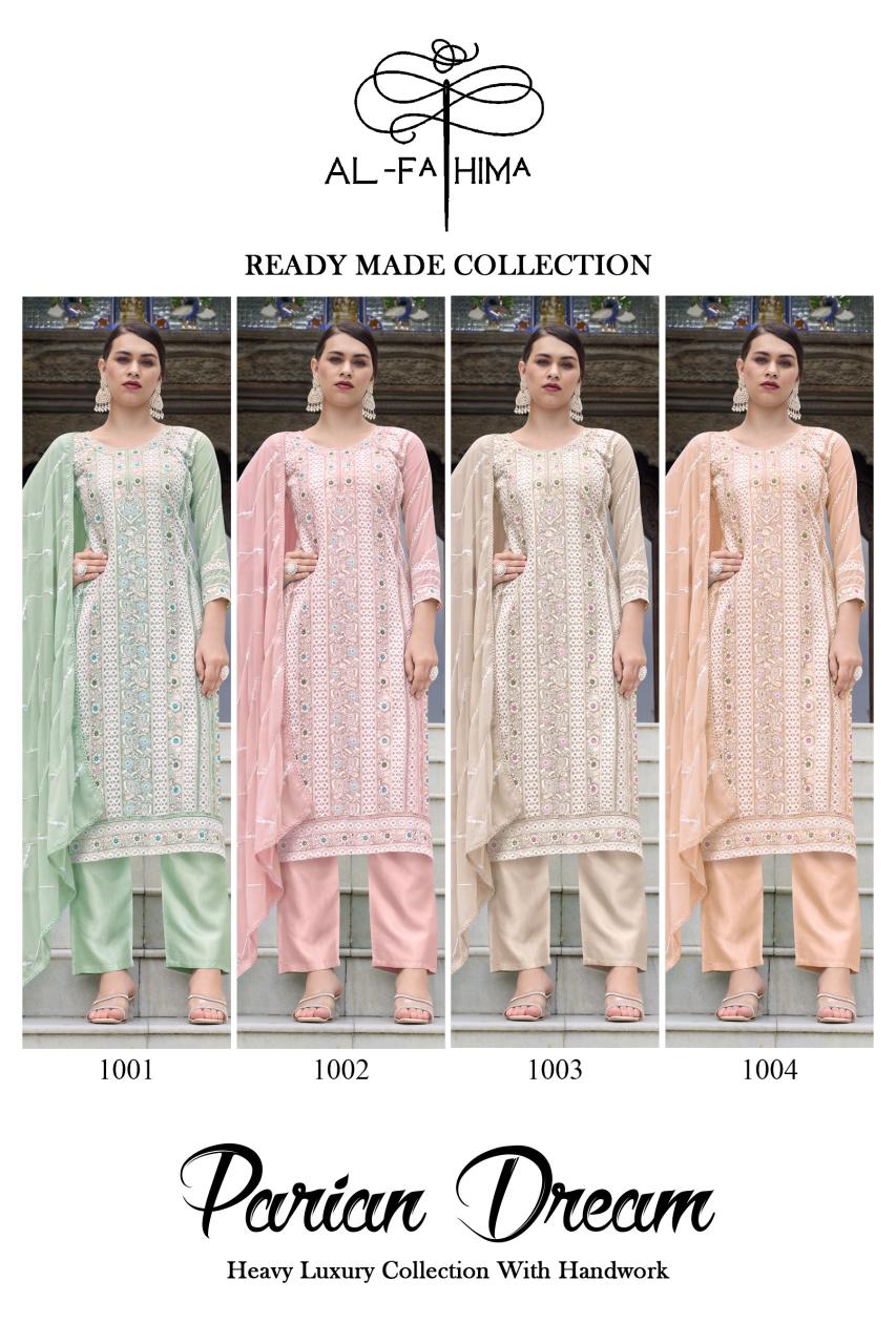 Al Fathima Parian Dream Georgette Salwar Kameez Wholesale catalog