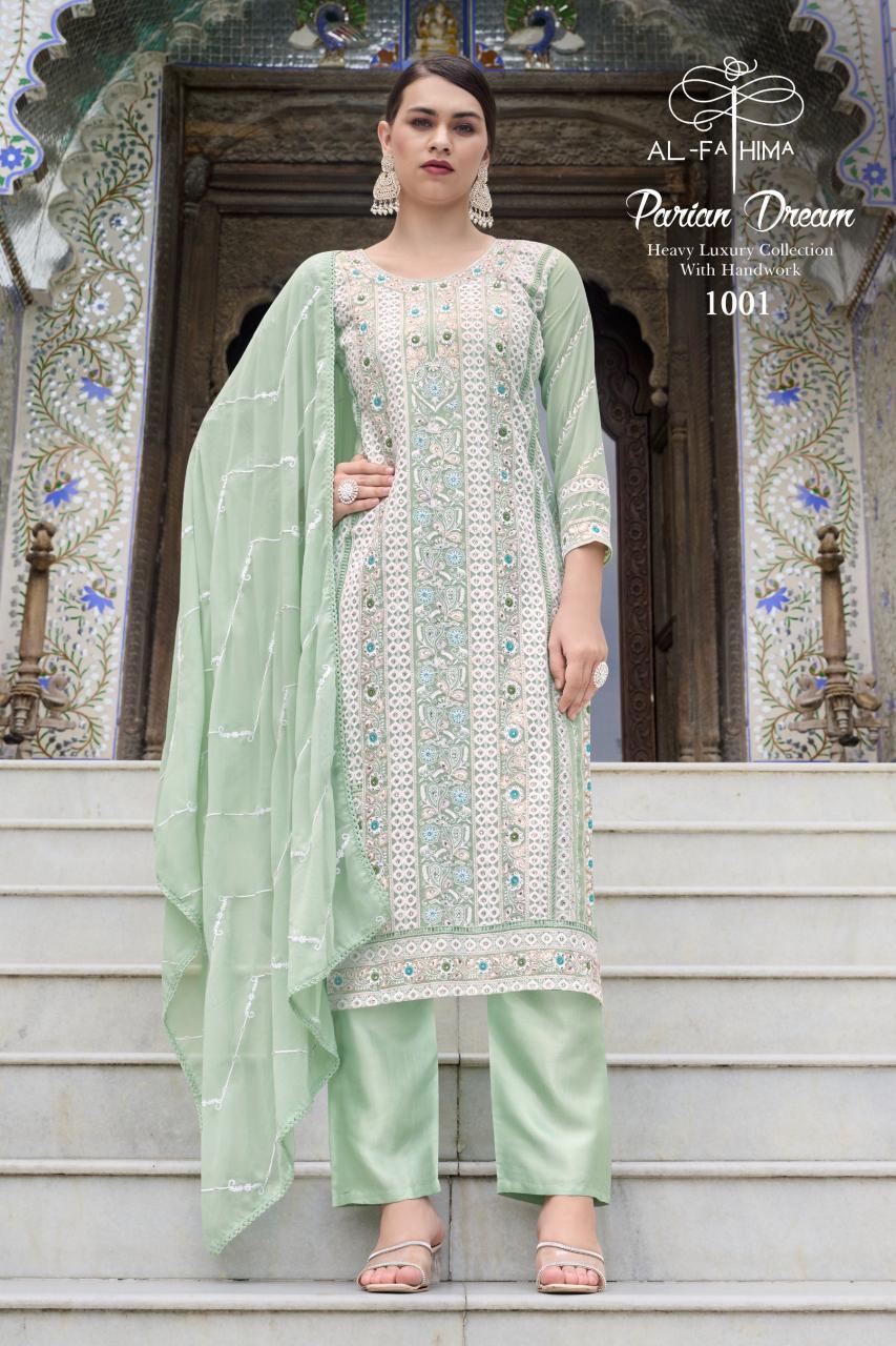 Al Fathima Parian Dream Georgette Salwar Kameez Wholesale catalog