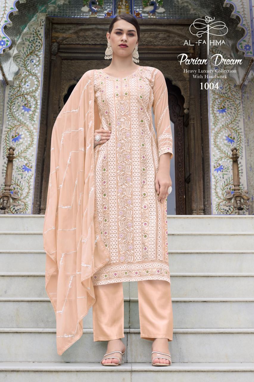 Al Fathima Parian Dream Georgette Salwar Kameez Wholesale catalog