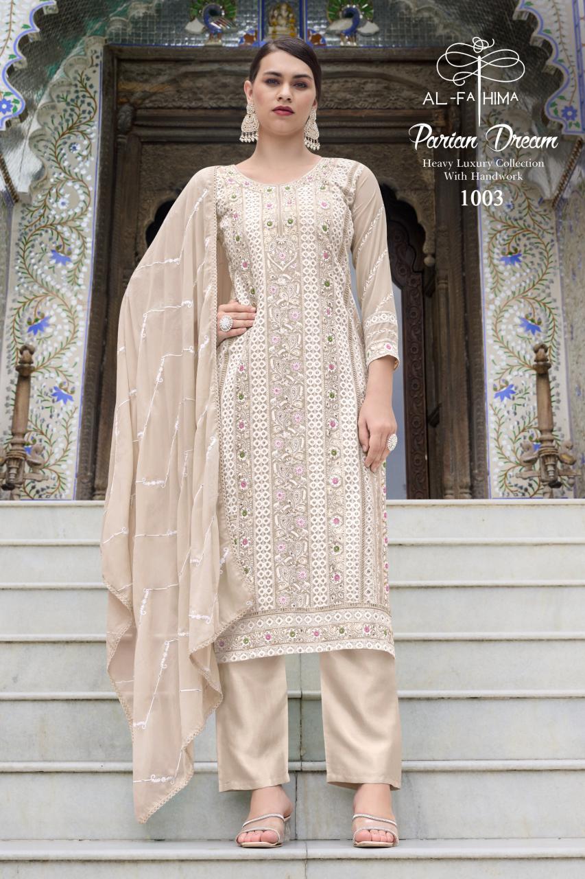Al Fathima Parian Dream Georgette Salwar Kameez Wholesale catalog