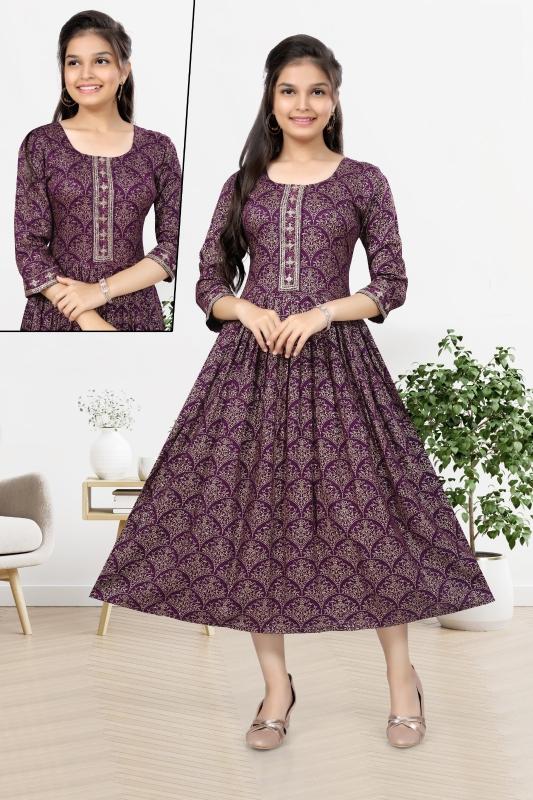 Anushka Vol 5 Rayon Printed Kids Wear Kurti Wholesale catalog