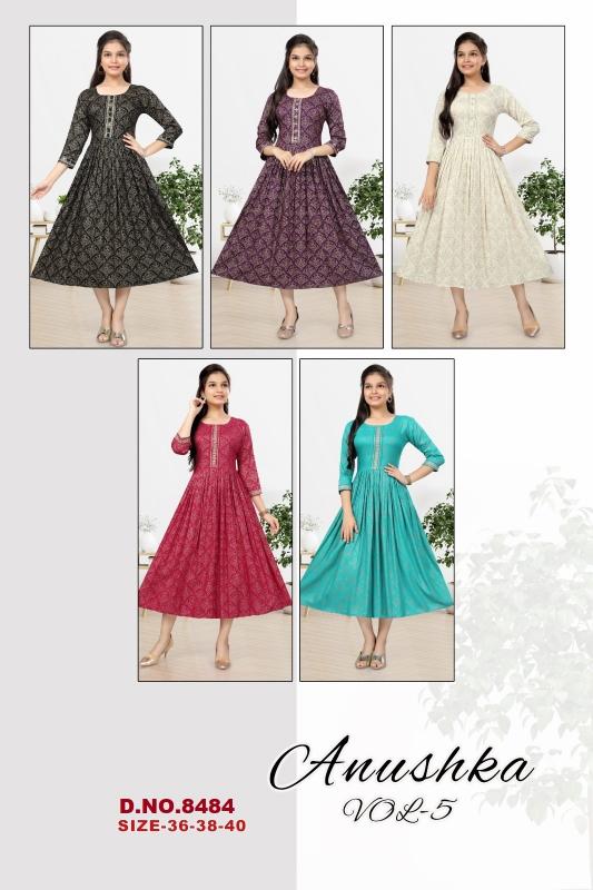Anushka Vol 5 Rayon Printed Kids Wear Kurti Wholesale catalog