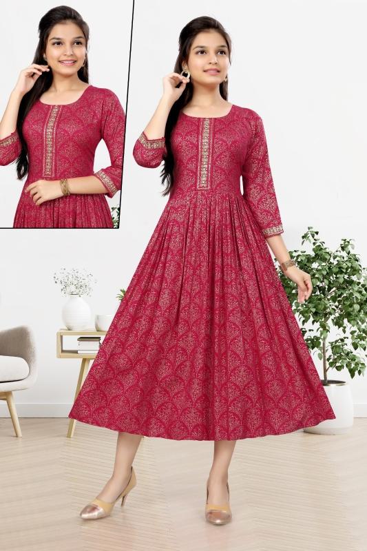 Anushka Vol 5 Rayon Printed Kids Wear Kurti Wholesale catalog