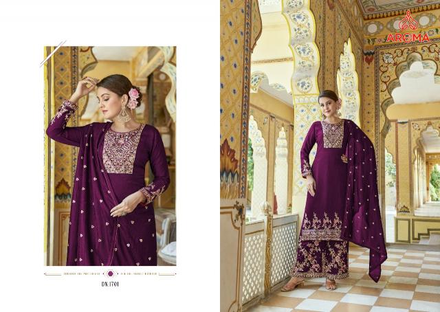 Aroma Leela Premium Silk Salwar Kameez Wholesale catalog