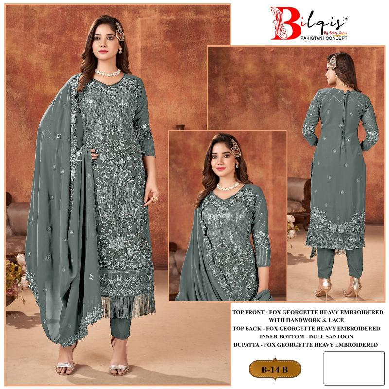 Bilqis B 14 A To D Georgette Salwar Kameez Wholesale catalog