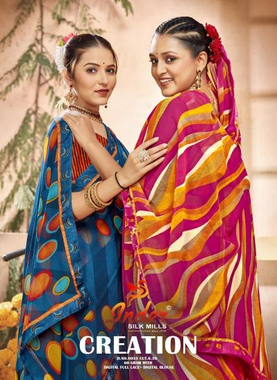 CREATION 6033 INDER SILK MILLS Saree Wholesale catalog