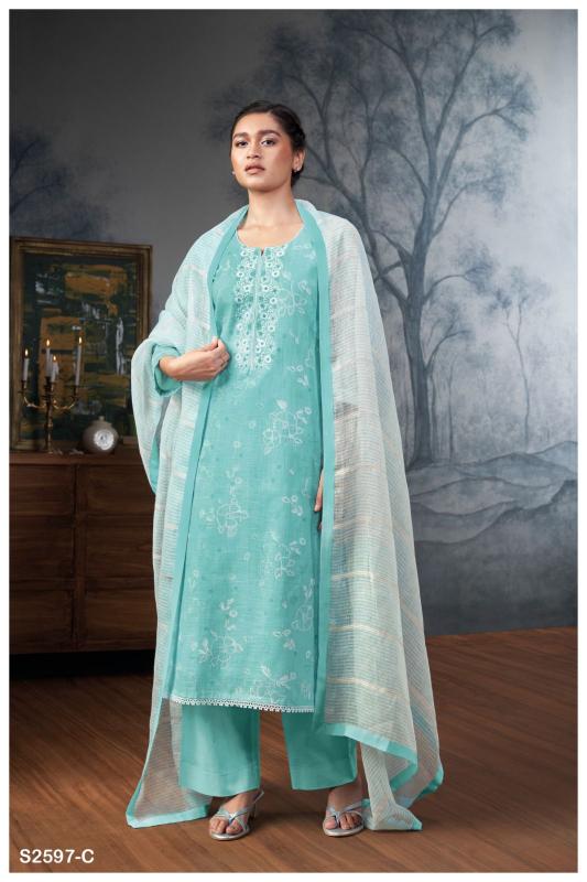 GANGA ANVIKA 2597 Dress Materials Wholesale catalog
