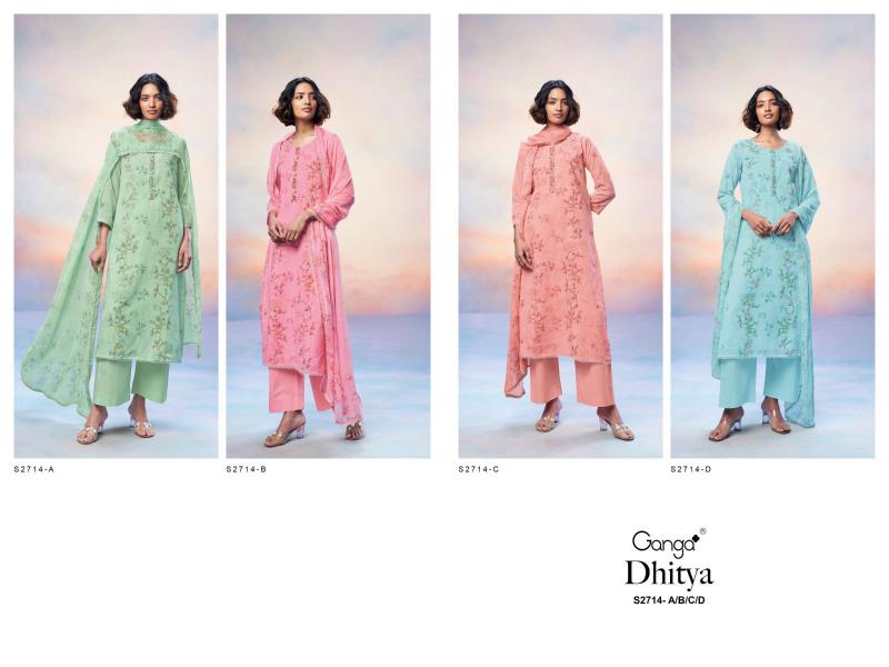Ganga DHITYA 2714 Dress Materials Wholesale catalog
