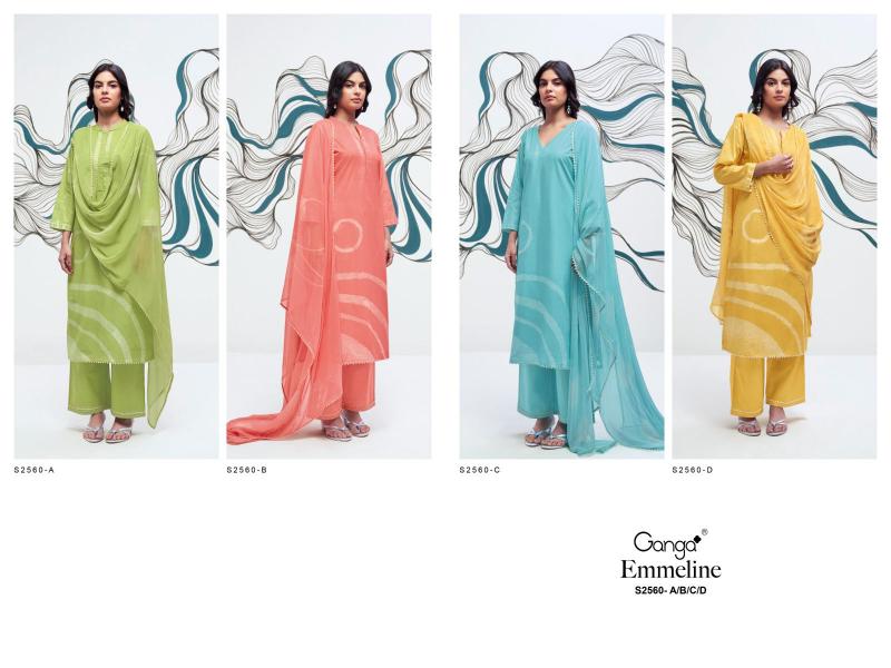 Ganga EMMELINE 2560 Dress Materials Wholesale catalog