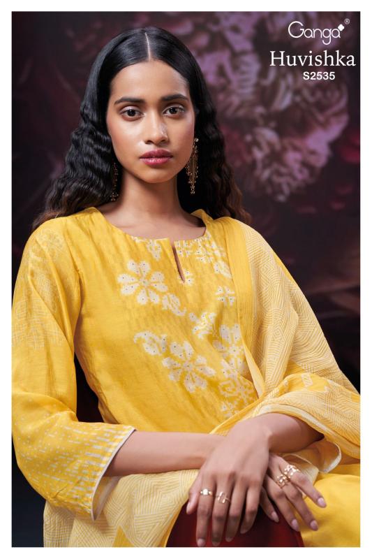 Ganga HUVISHKA 2535 Dress Materials Wholesale catalog