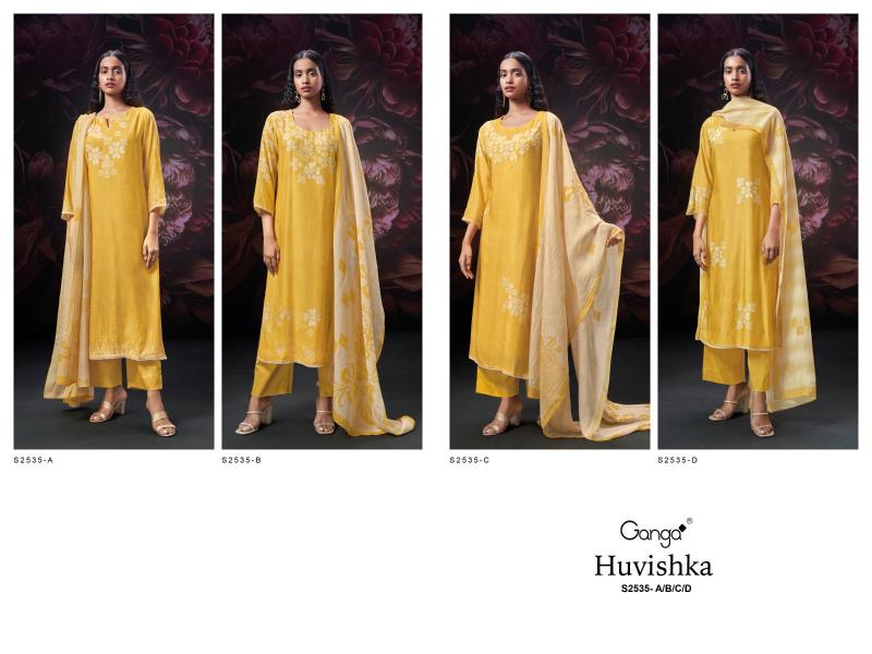 Ganga HUVISHKA 2535 Dress Materials Wholesale catalog
